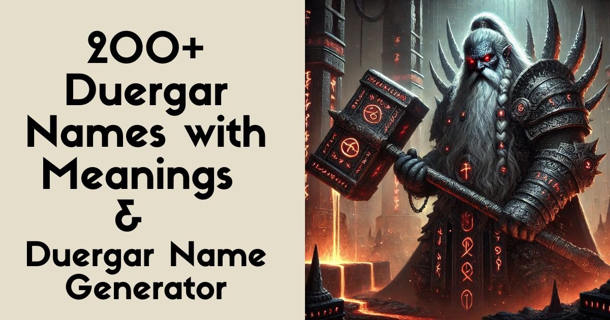 Duergar Names