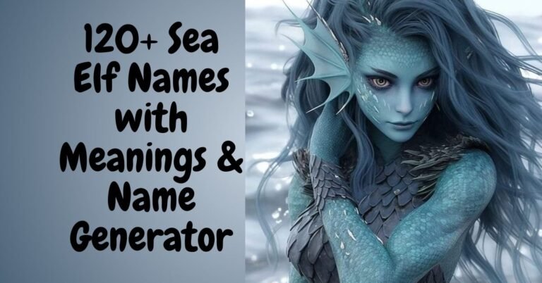 120+ Sea Elf Names with Meanings & Sea Elf Name Generator